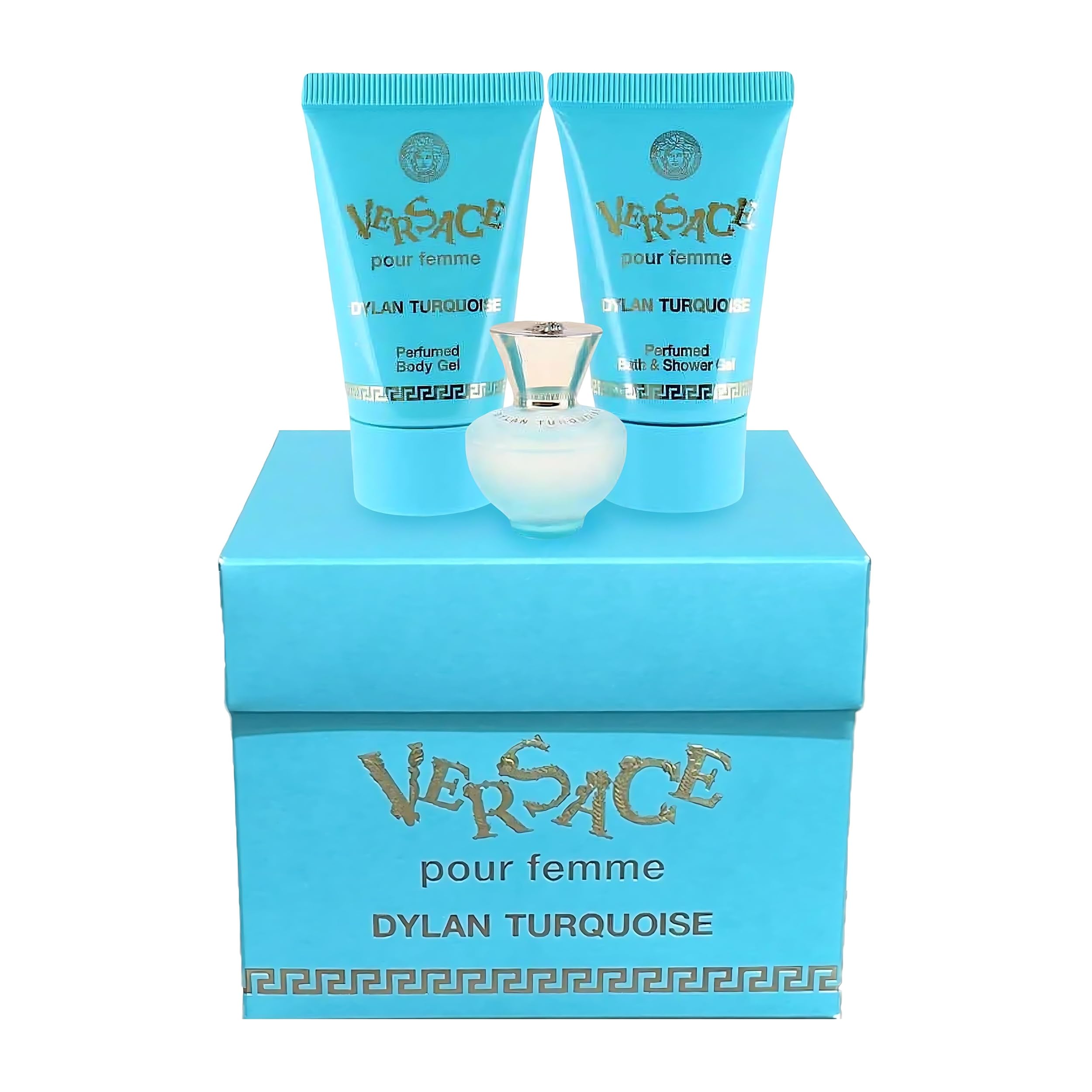 Versace Dylan Turquoise wrapped gift box ready for gifting.