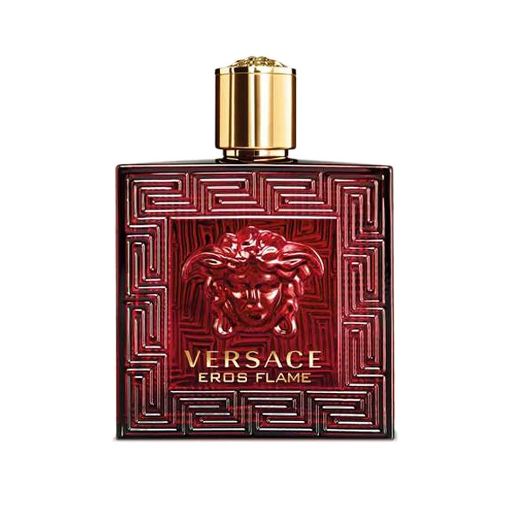 Versace Eros Flame: diseño de caja realza la presencia en estantería.