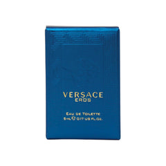 Versace Eros mini frasco de 5 ml, tamaño de viaje práctico para bolso.