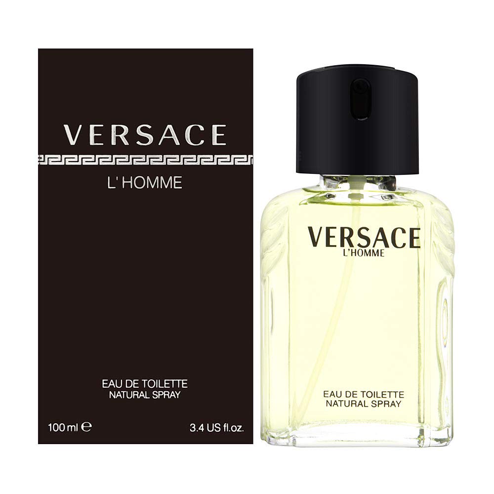 Versace L'Homme EDT bottle front view, ideal for daily wear and confident style.