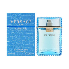 Versace Man Eau Fraiche, frasco elegante para uso diario y aroma fresco.