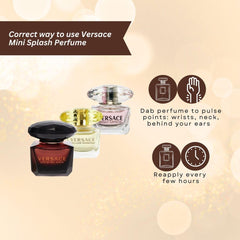 Conjunto de mini perfumes para mujeres Versace, ideal para pruebas y viajes.