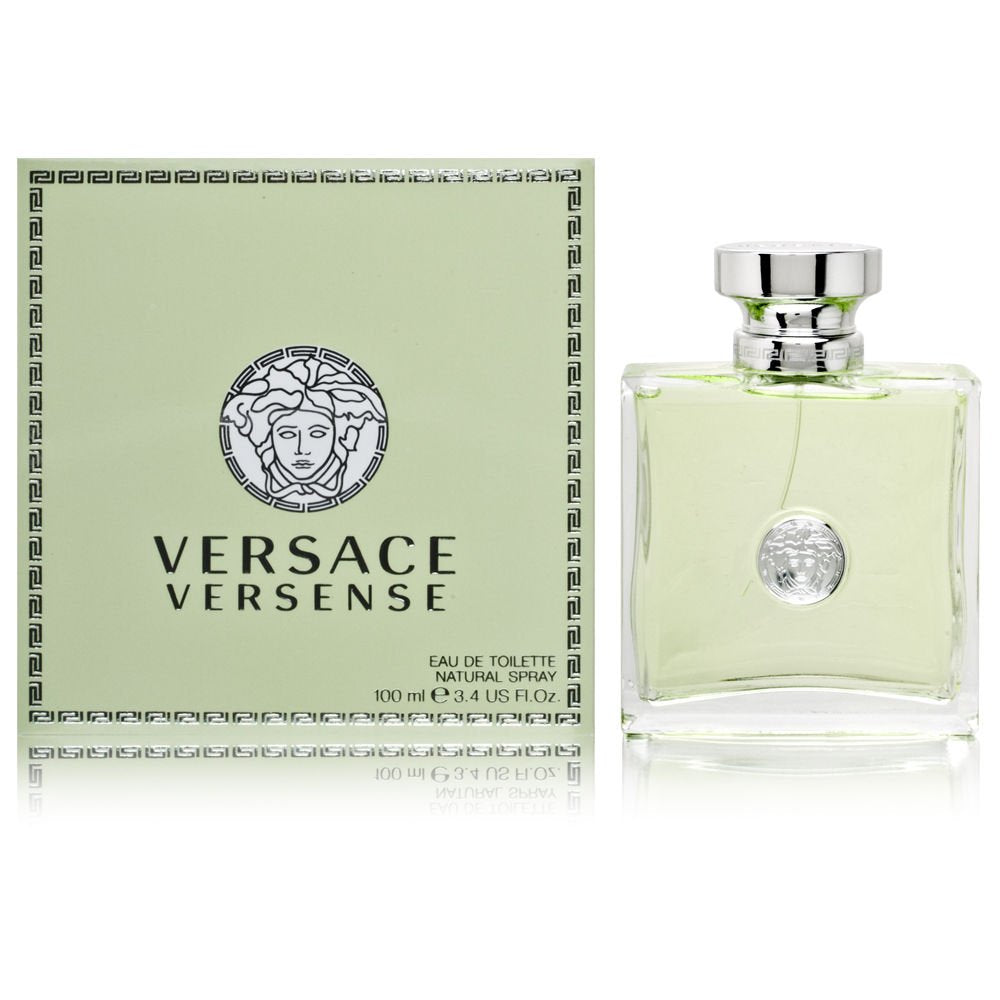 Versace Versense para mujer, frasco transparente, sensación fresca ideal para uso diario y ocasiones especiales.
