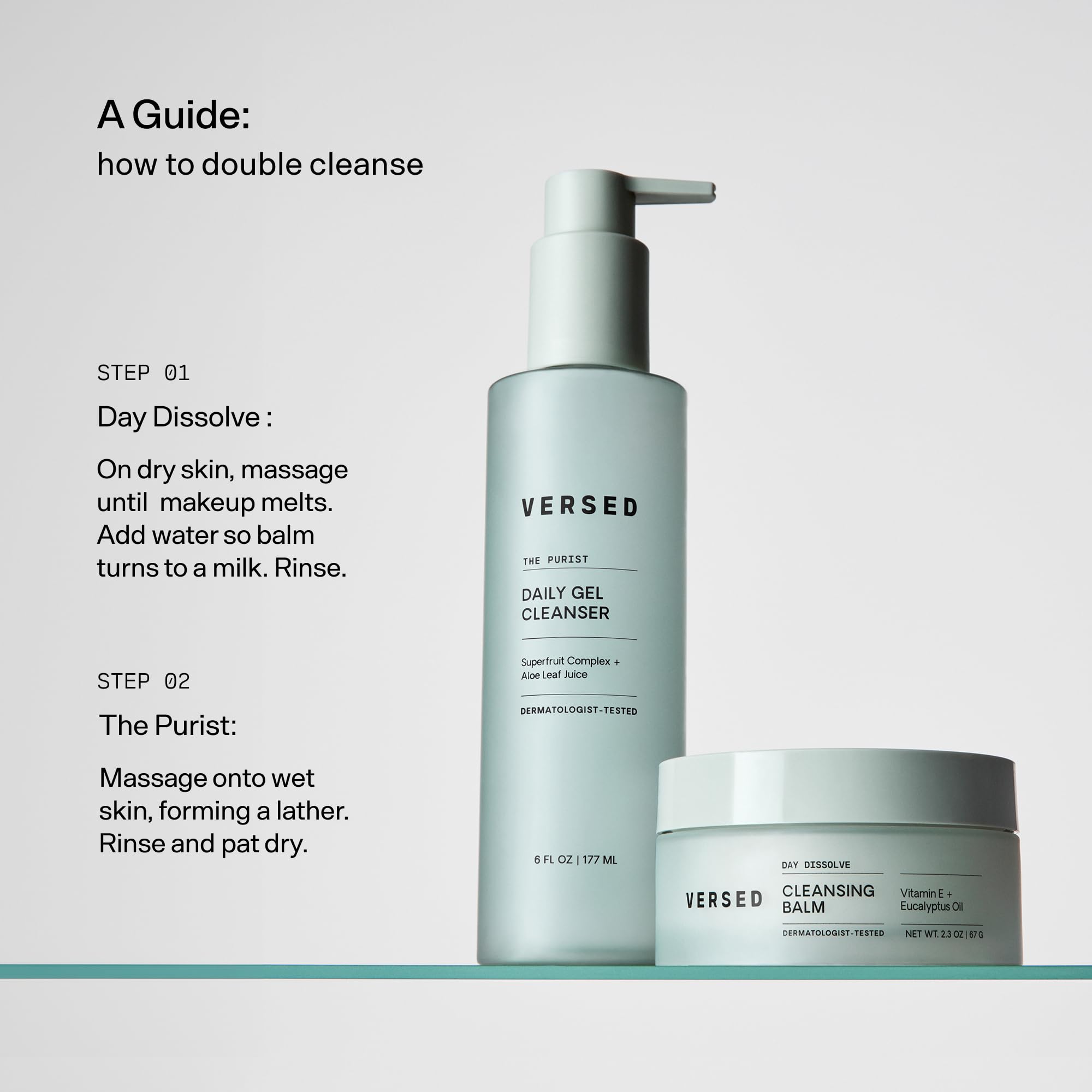 Versed Day Dissolve uso como primera limpieza en rutina de doble limpieza