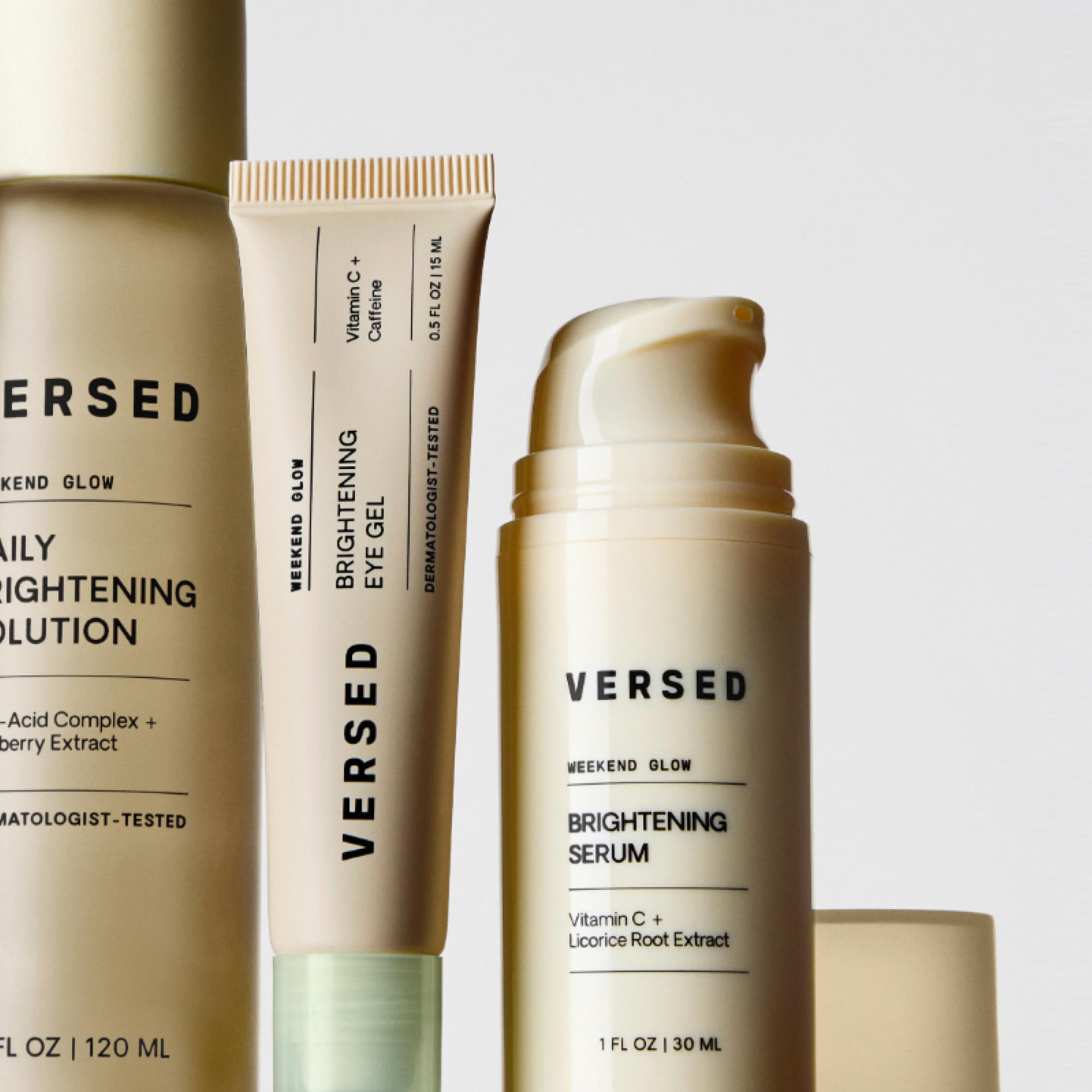 Versed Weekend Glow Eye Gel envase reciclado y sostenible