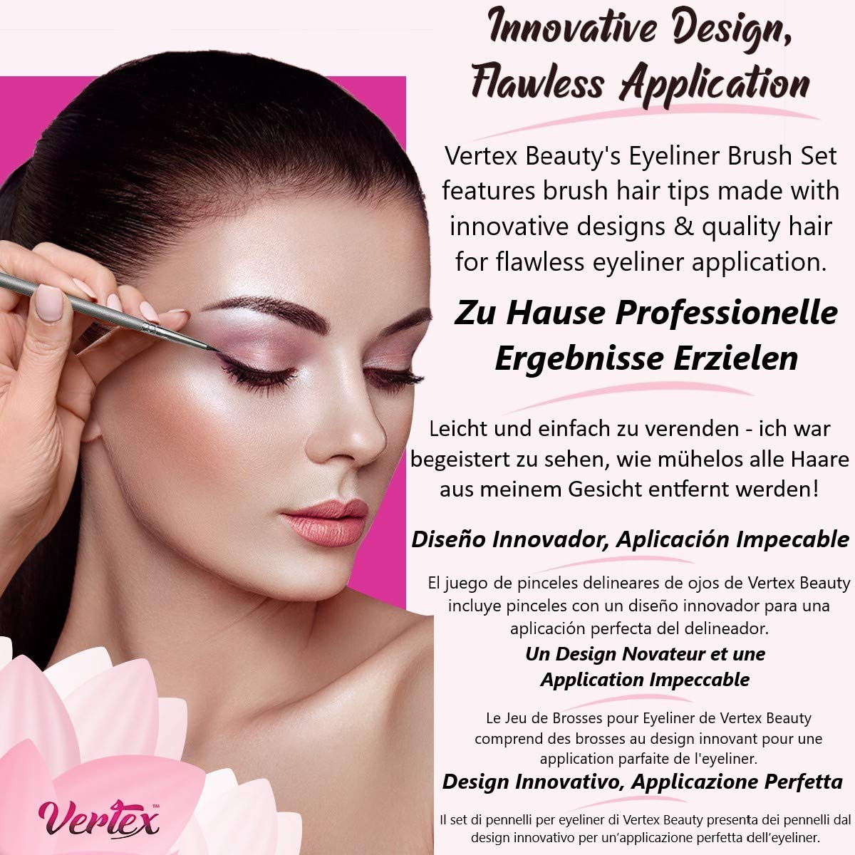 Vertex brocha liner ala precisa para delineados alados