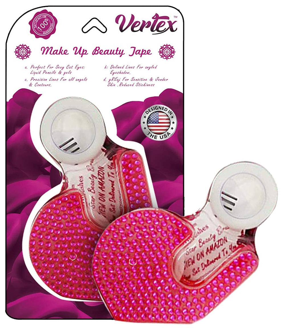 Vertex cinta maquillaje delineado preciso para bordes nítidos y acabados limpios.