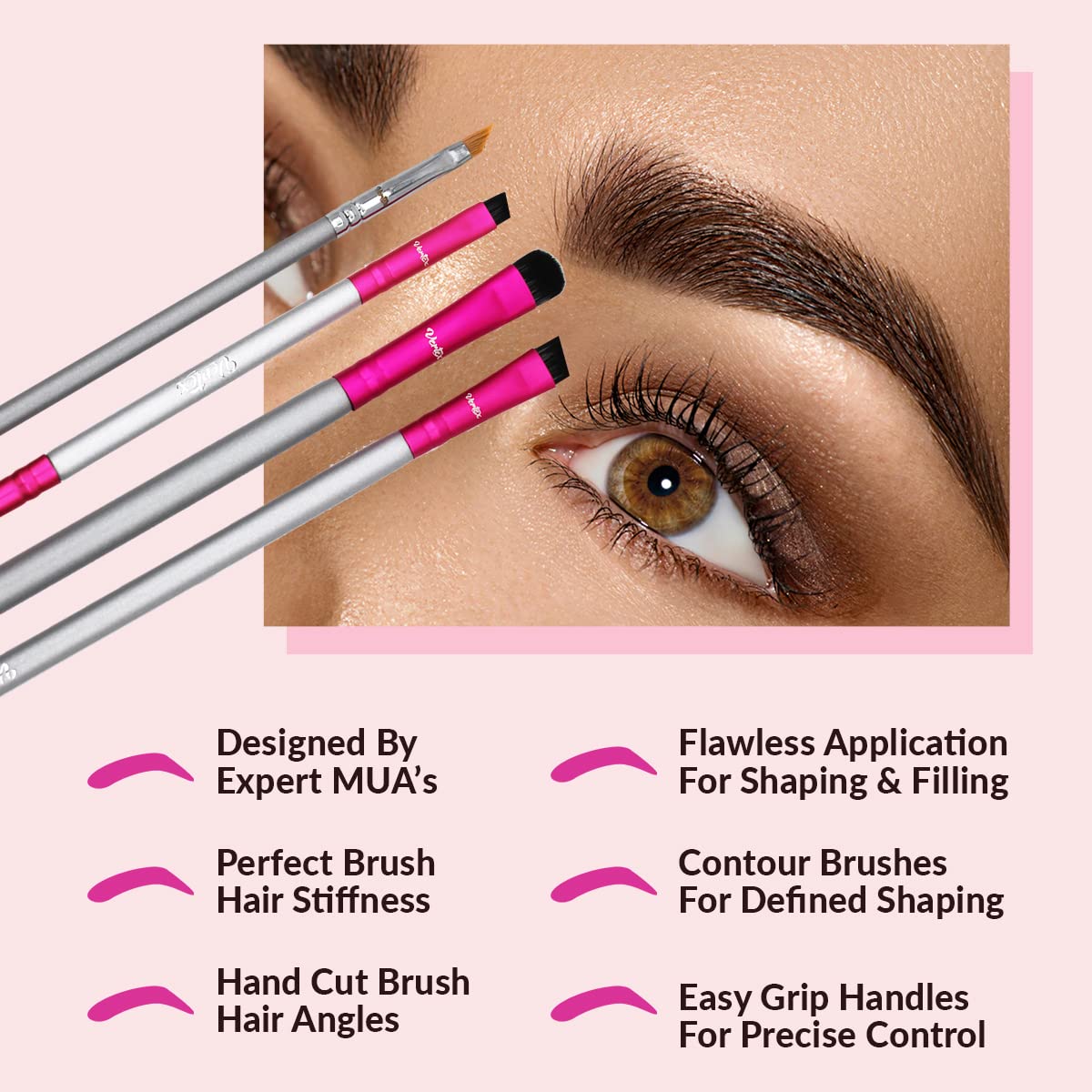 Vertex cepillo angular para delinear cejas y rasgos