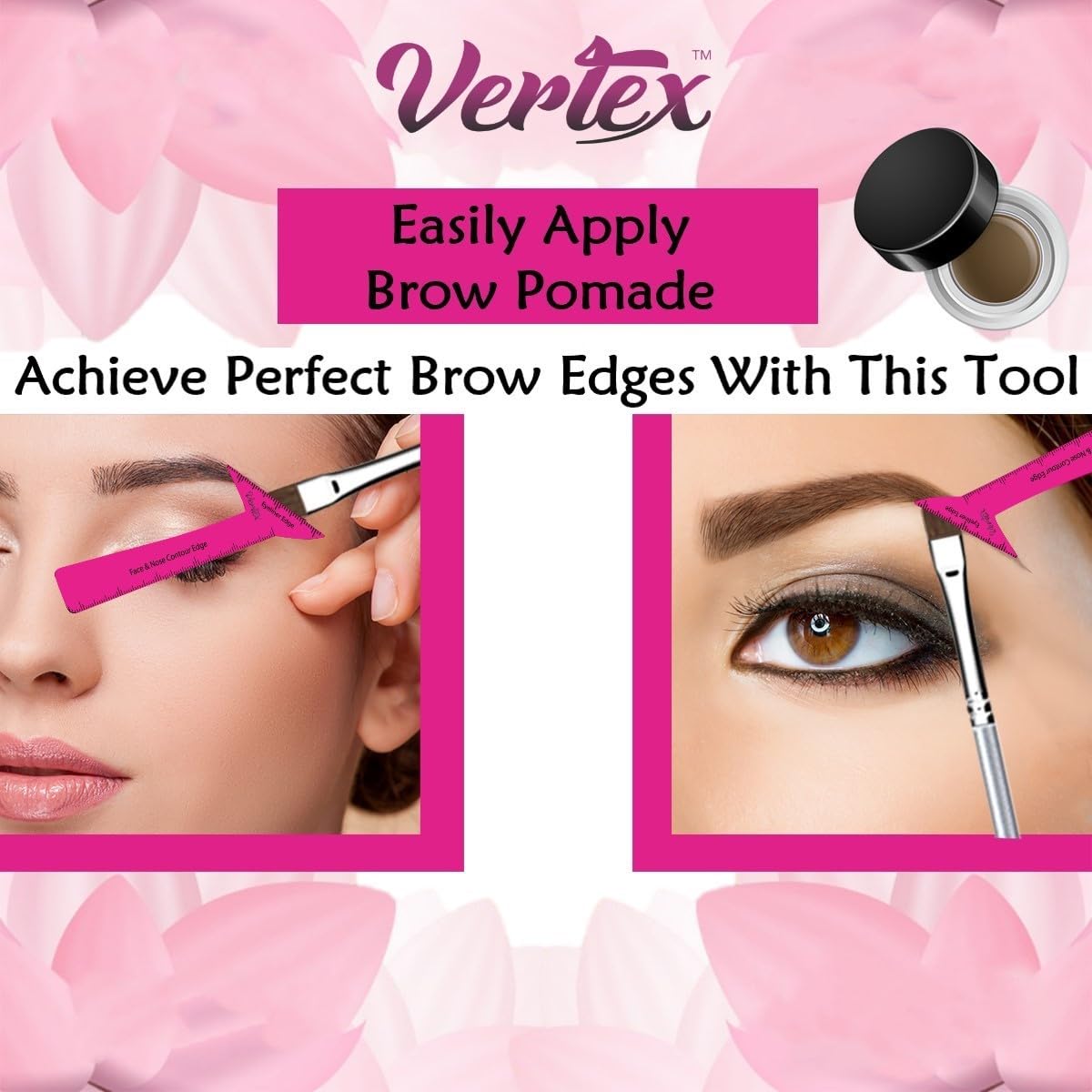 Vertex estencil cejas pomada para cejas pulidas y definidas.
