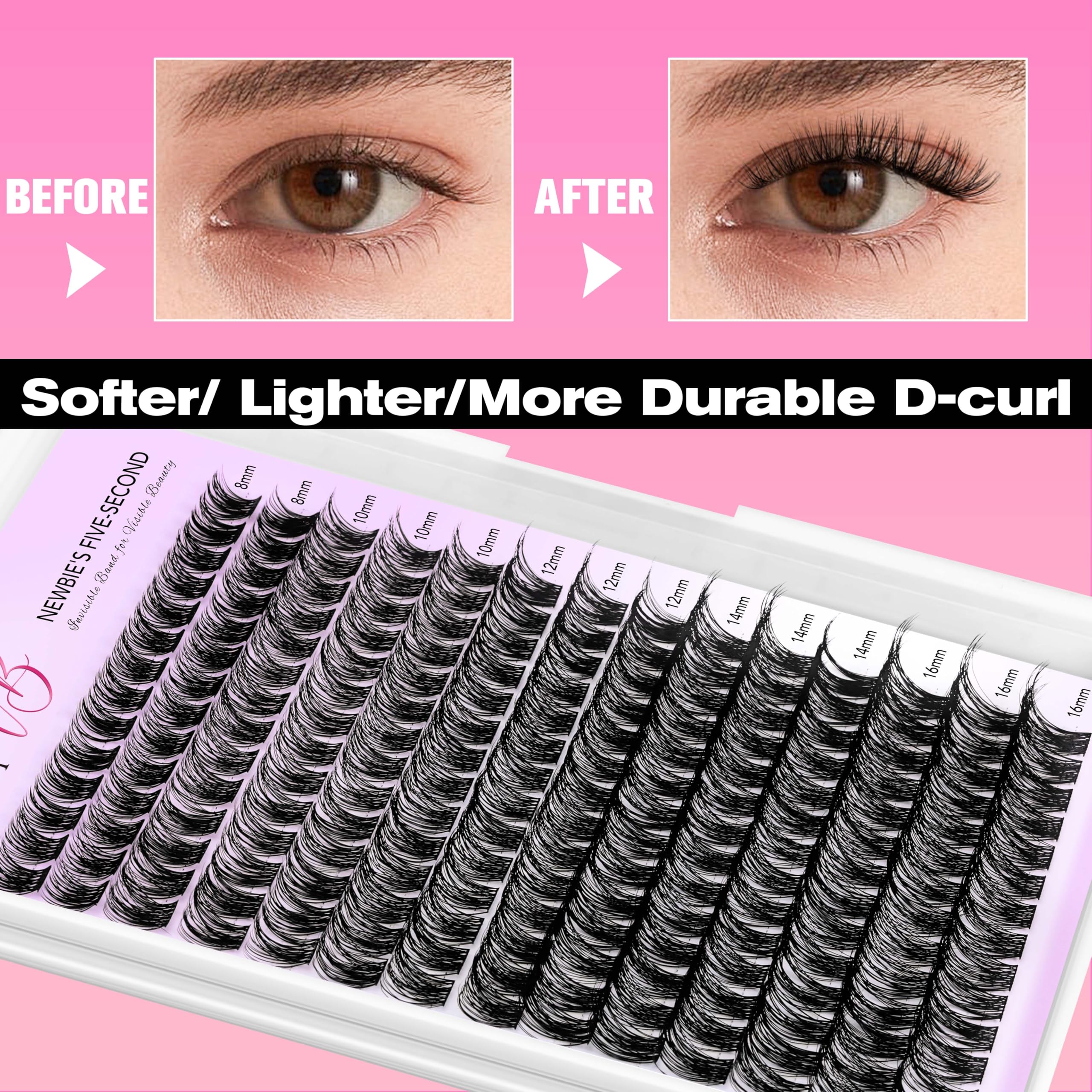 VEYESBEAUTY Bandeja de 4-6 clusters por ojo para principiantes.
