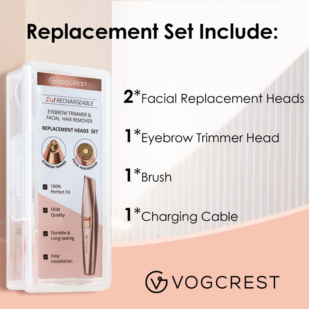 VG VOGCREST: cabezas repuesto para cejas VG-1023, instalación rápida para uso diario.