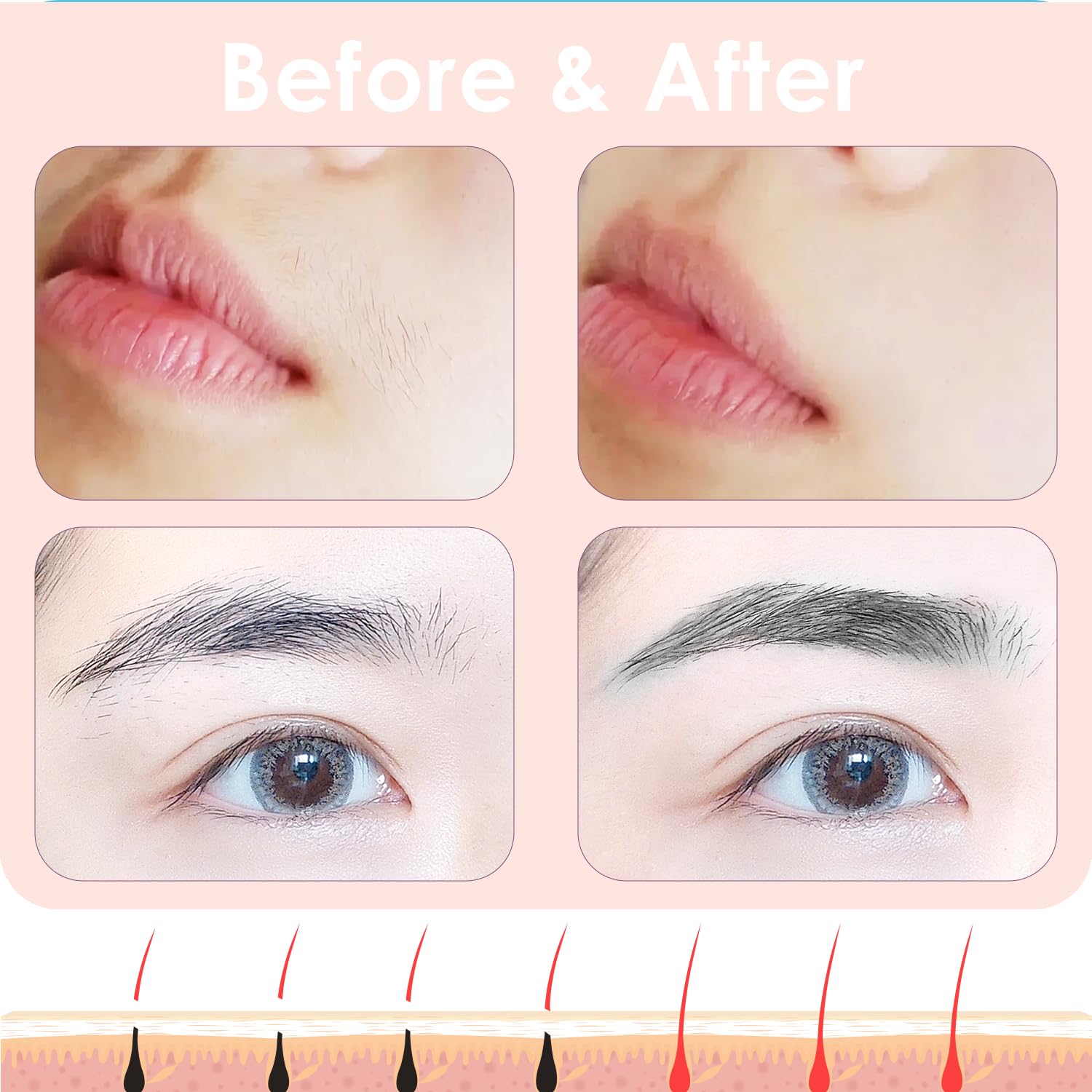 VG VOGCREST: juego de repuestos para cejas, mantenimiento sencillo.