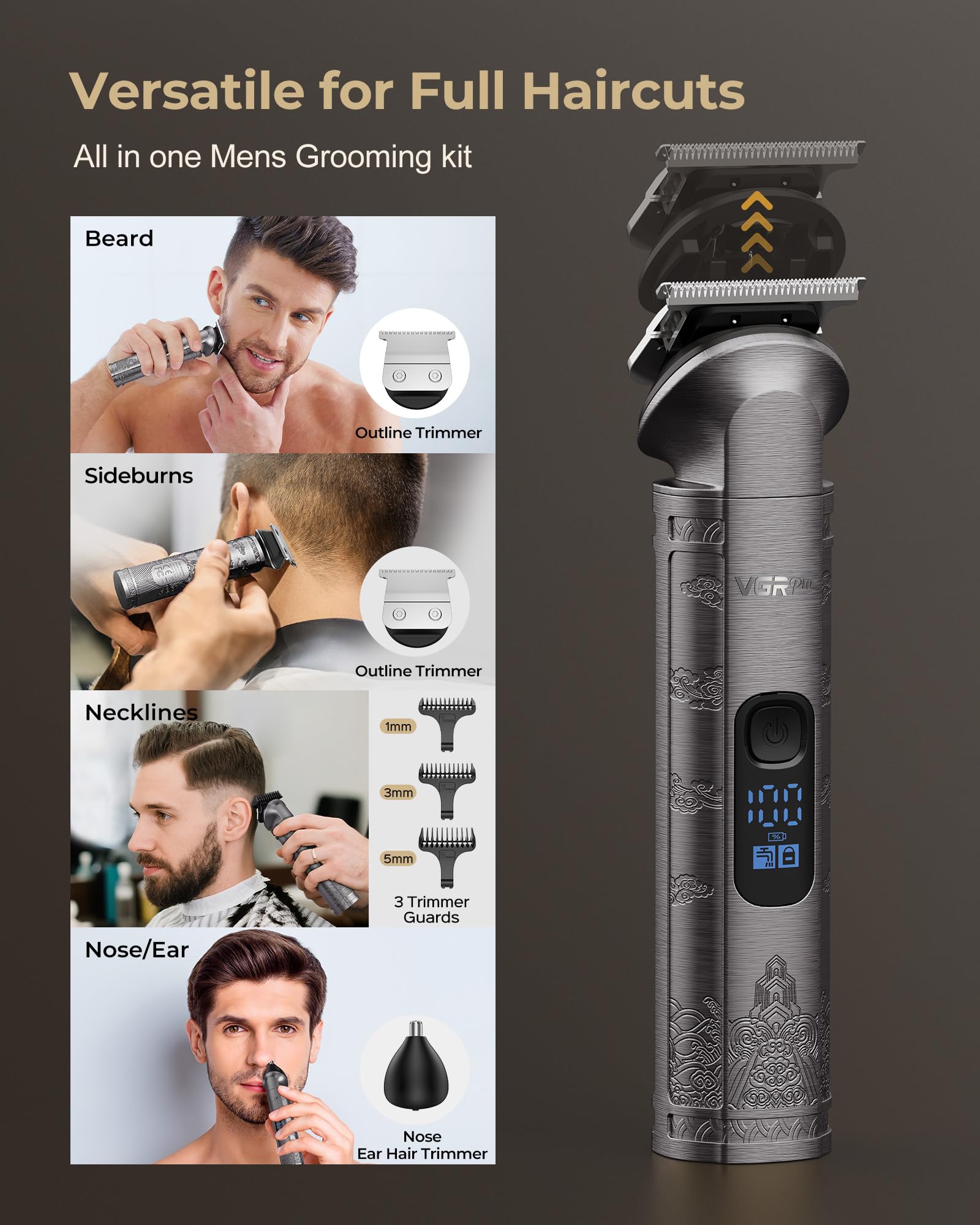 VGRPRO hojas de corte precisas 0-1 mm para líneas limpias.