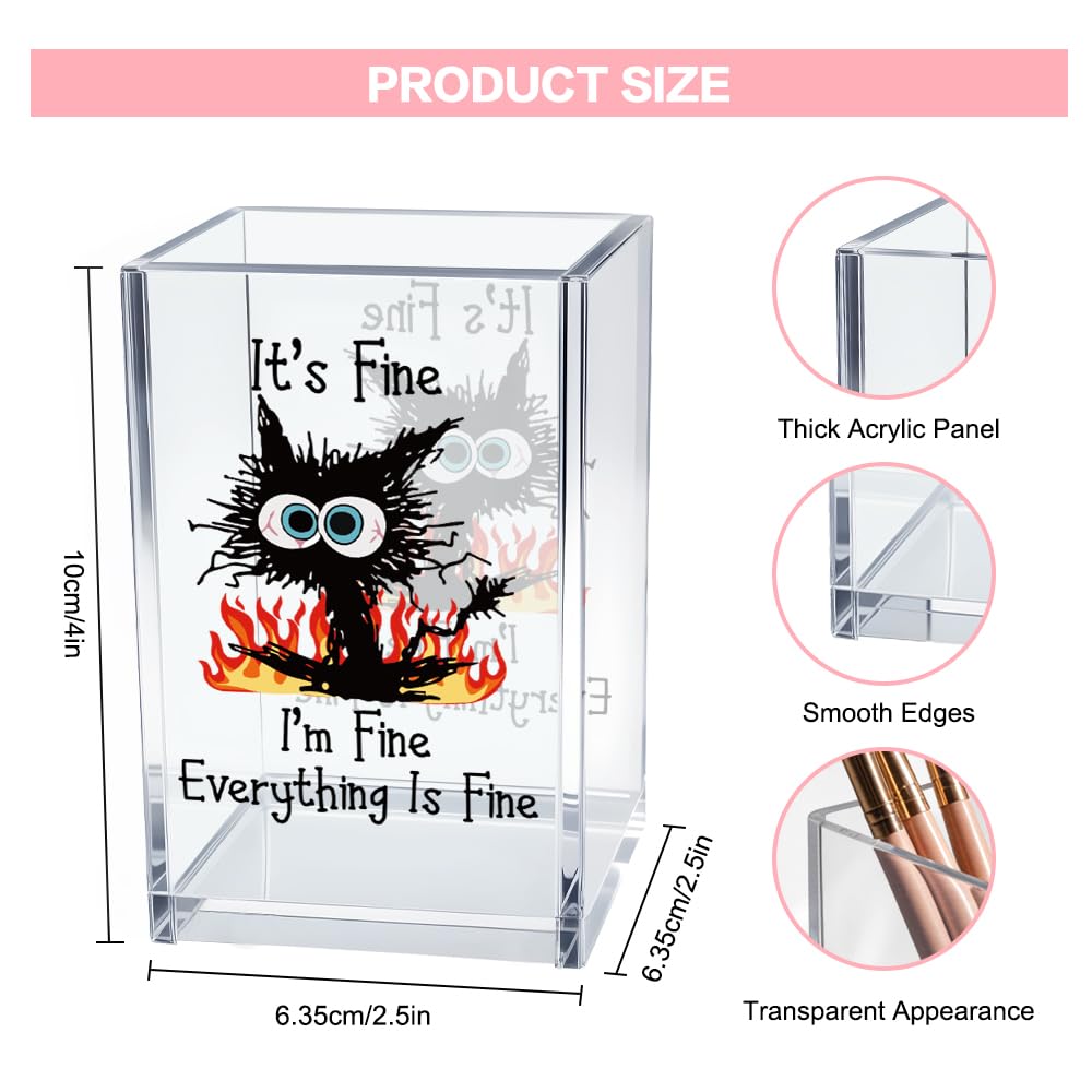 Vgrti porta-lápices acrílico, diseño doble cara para personalizar tu mesa.