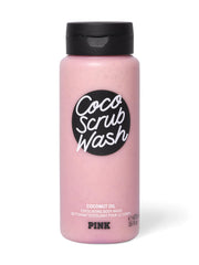 Victoria's Secret Pink Coco Scrub Wash, botella crema para limpieza suave.