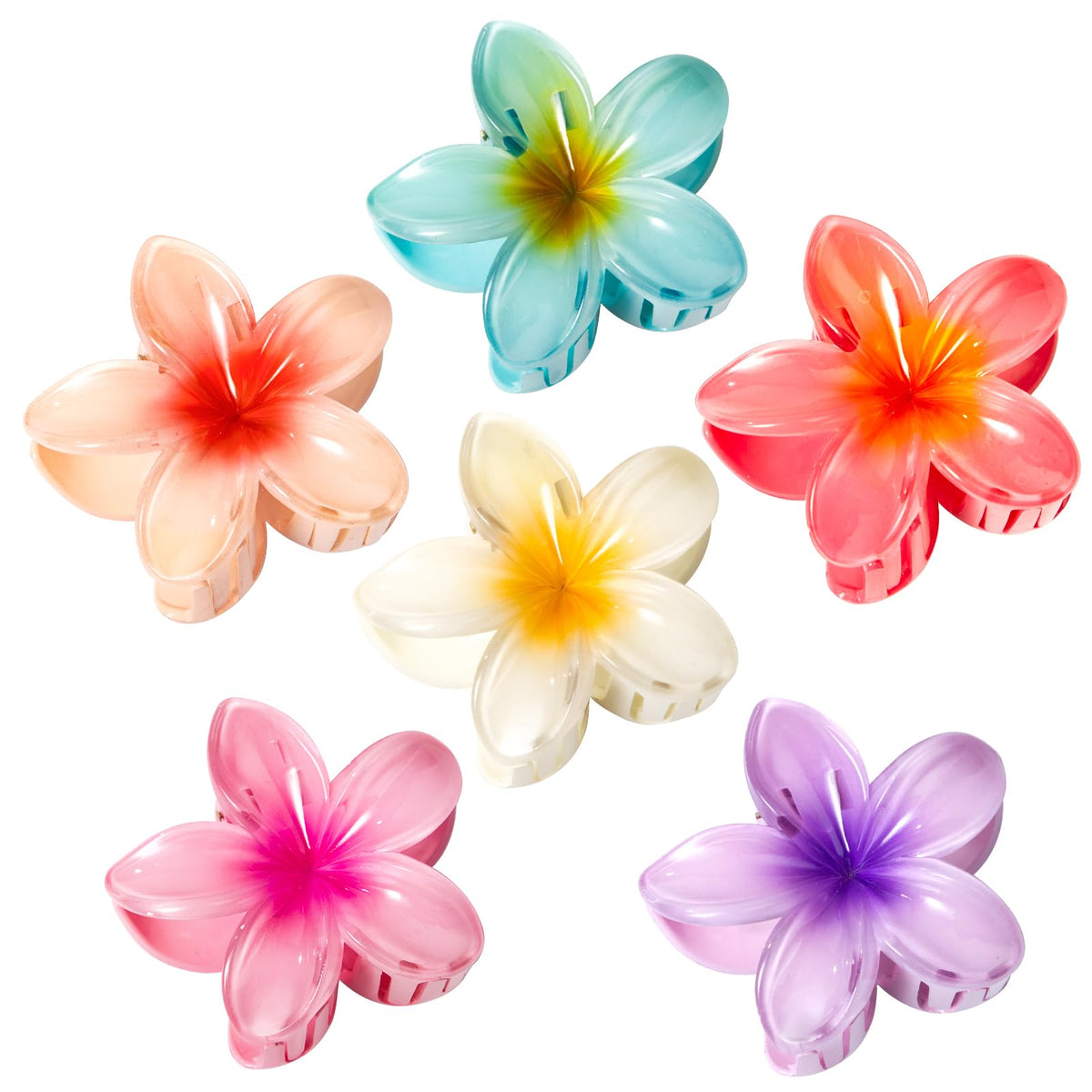 Pinza Vigorpace flor hibisco rosa en el cabello, ideal para peinados diarios