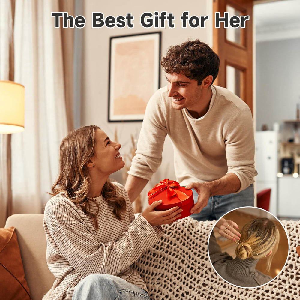 Vigorpace horquilla francesa dorada, regalo elegante para mujeres y niñas.