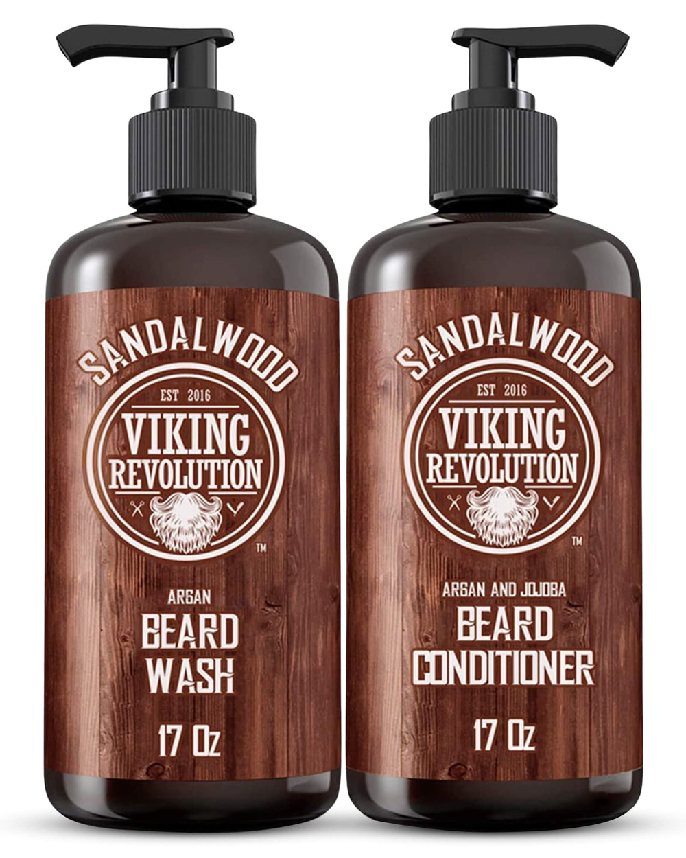 Viking Revolution ingredientes naturales, argán y jojoba para una barba nutrida.