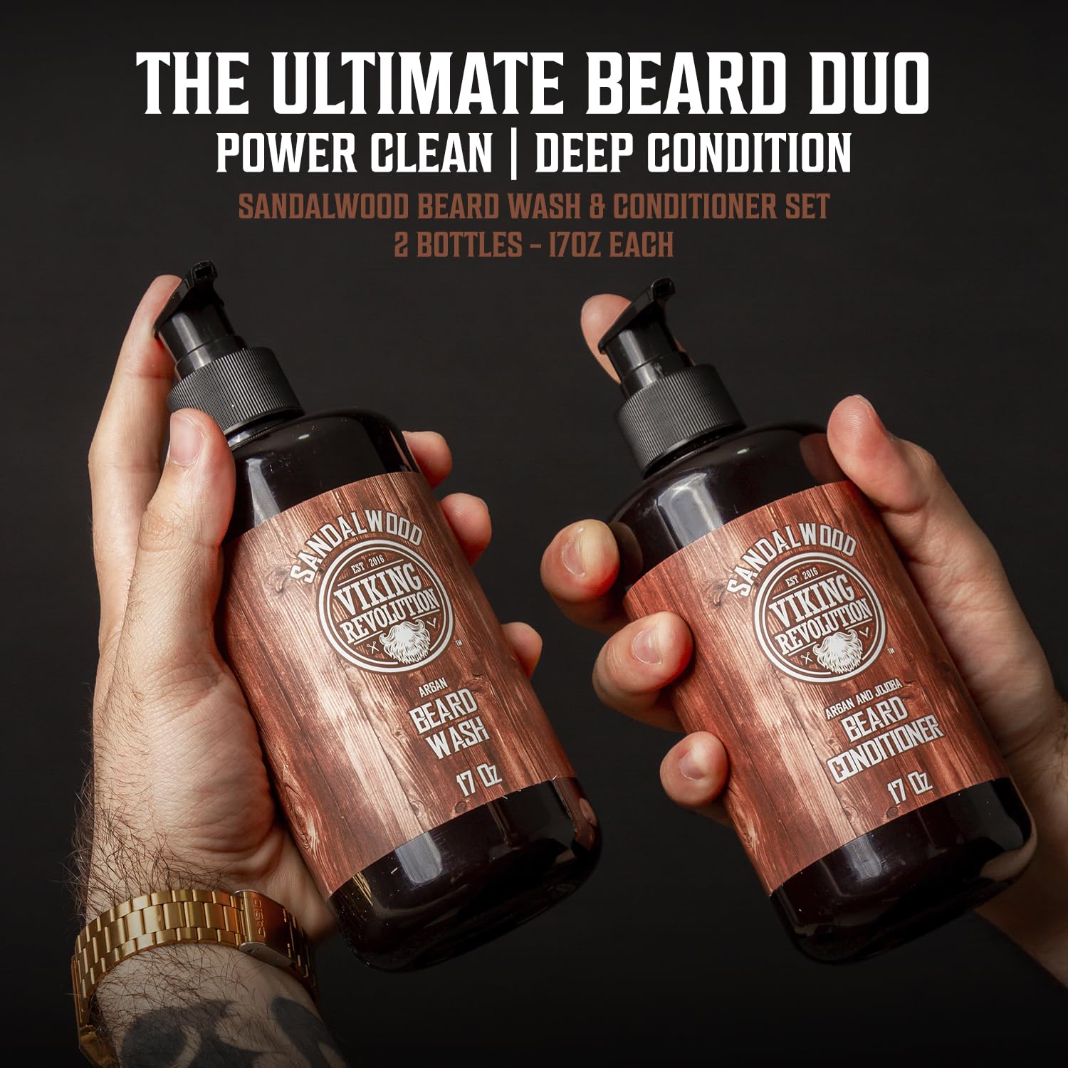 Viking Revolution acondicionador para barba, suaviza y desenreda con hidratación.