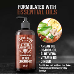 Viking Revolution Barba Nutrición con aceite natural para una barba más suave.