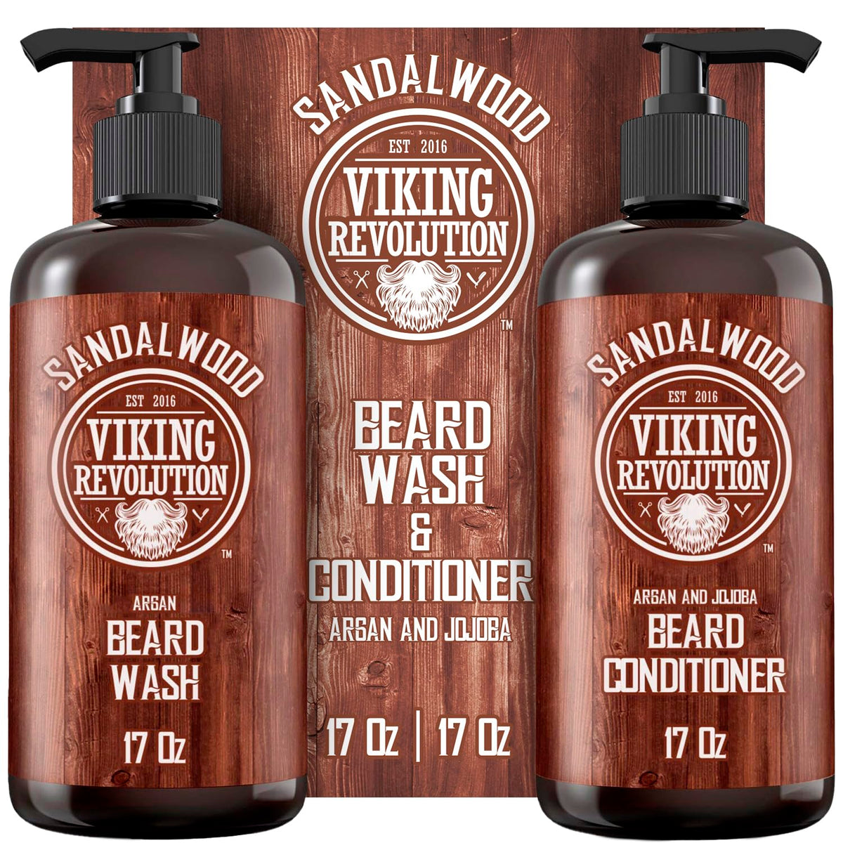 Viking Revolution champú para barba en botella, limpieza suave y fresca.