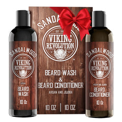 Set Viking Revolution para barba con aceite de argán y jojoba hidrata y suaviza.