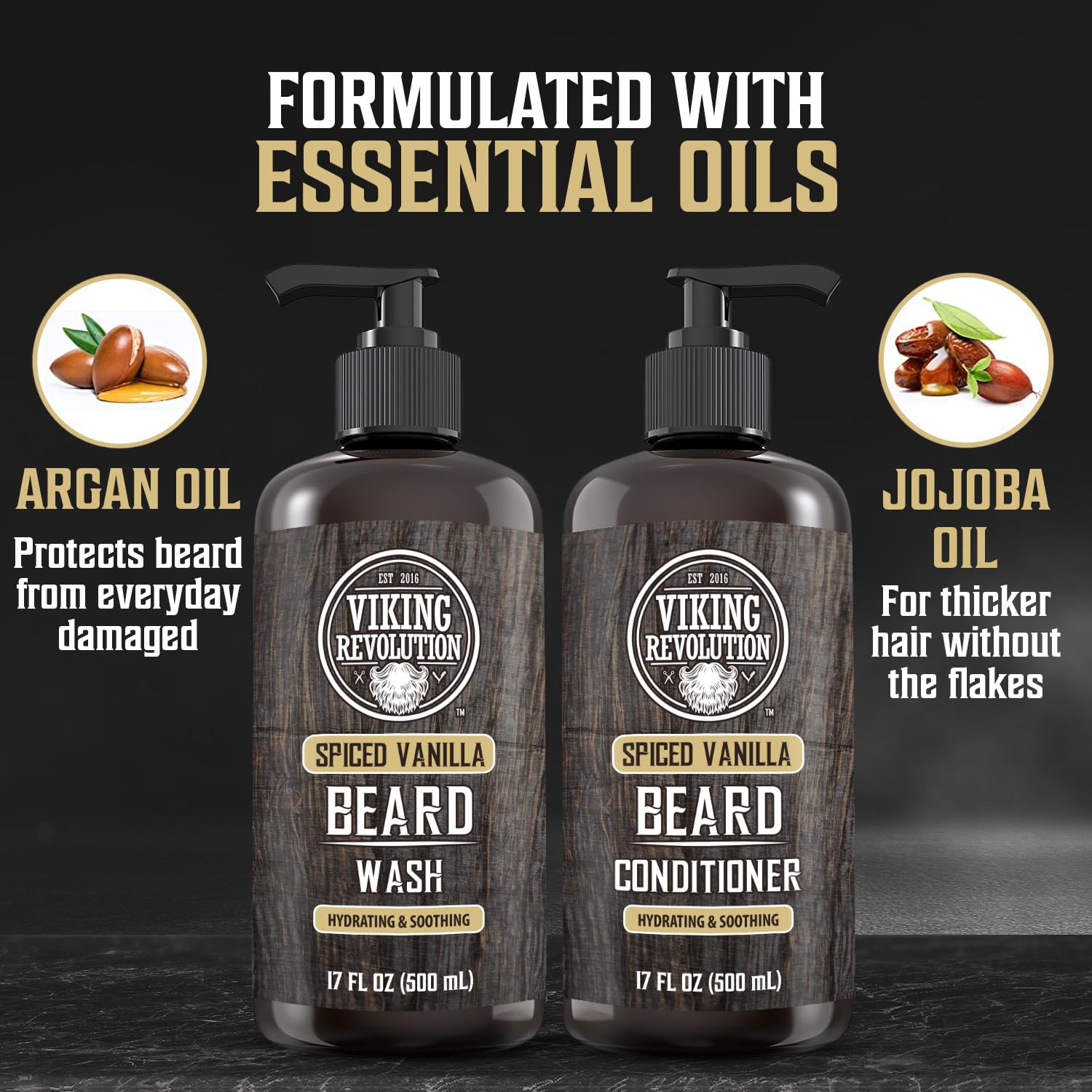 Cuidado de piel y barba con Viking Revolution reduce la irritación