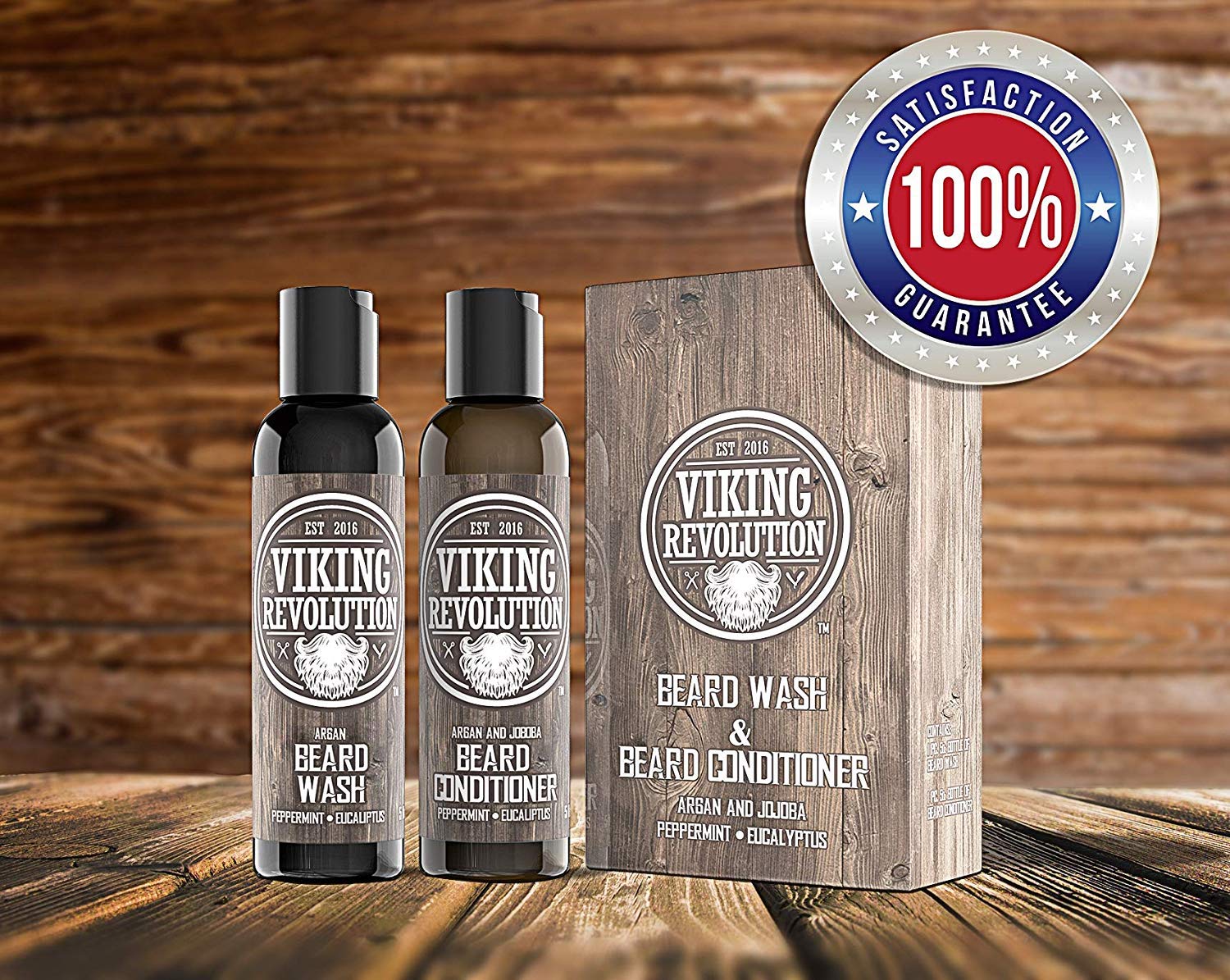 Empaque del conjunto para barba Viking Revolution.