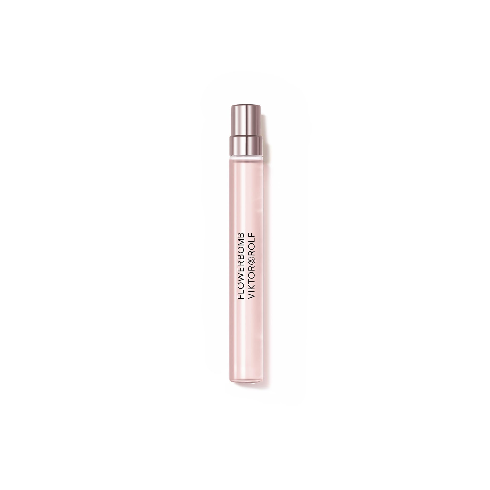 Viktor&Rolf Flowerbomb: botella en primer plano, diseño elegante para tu rutina de perfumería.