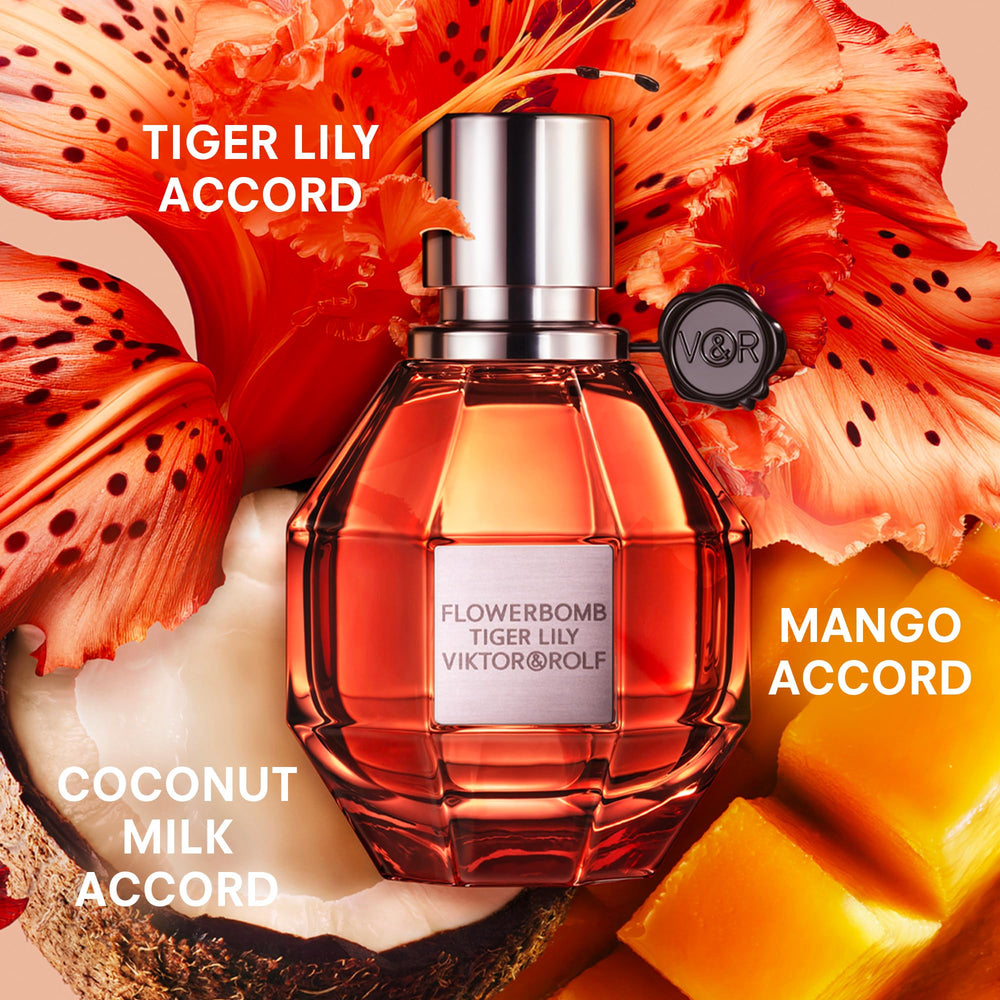 Envase de Viktor&Rolf Tiger Lily, diseño sofisticado para cualquier ocasión.