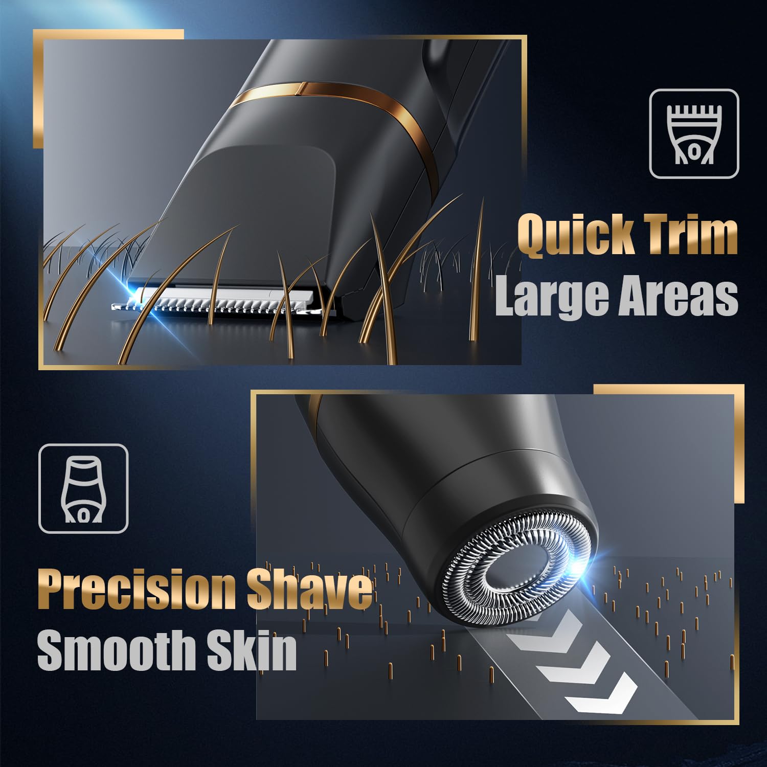 Epilador Virelle con cabezales intercambiables para grooming preciso