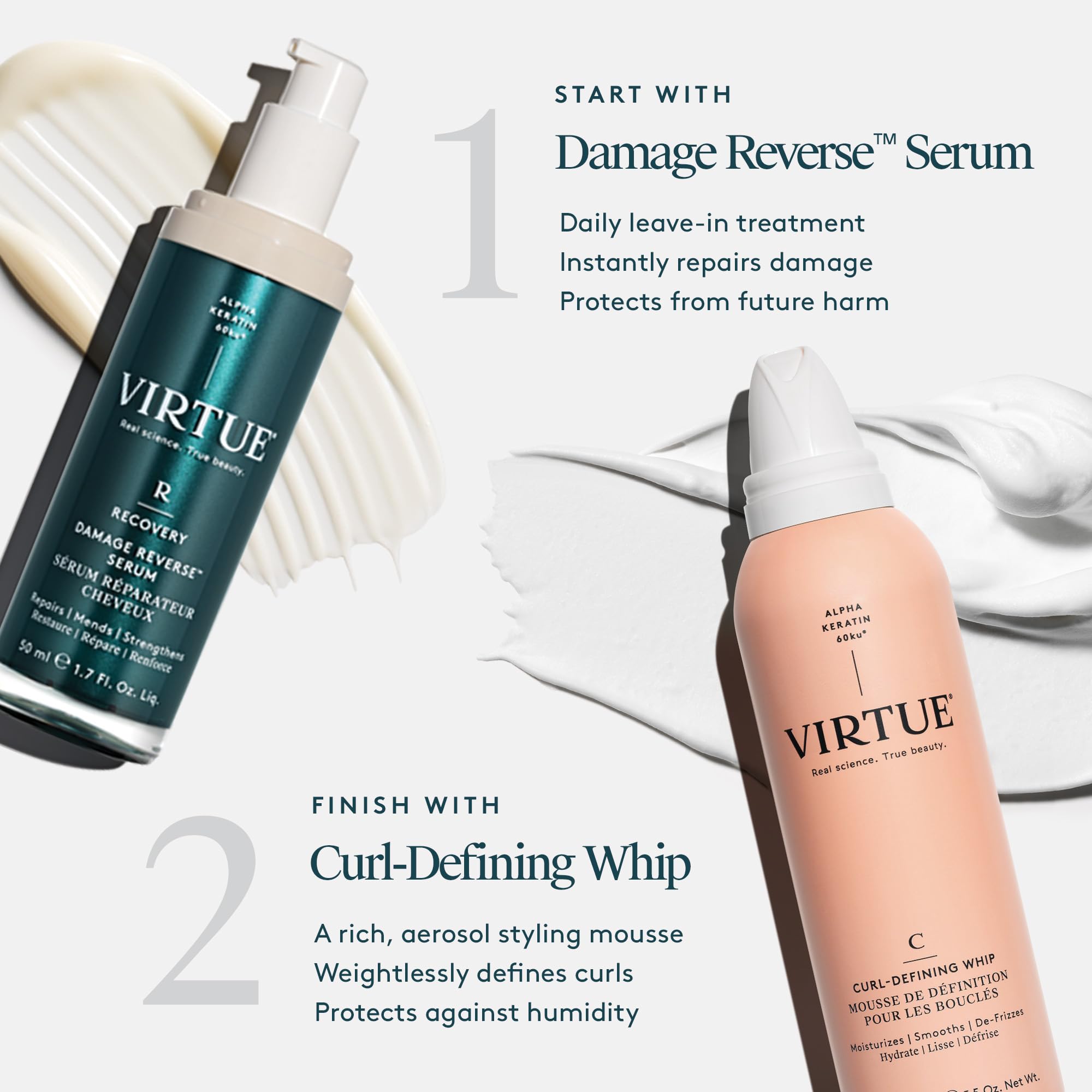Virtue Curl Defining Whip ofrece definición de rizos con nutrición ligera