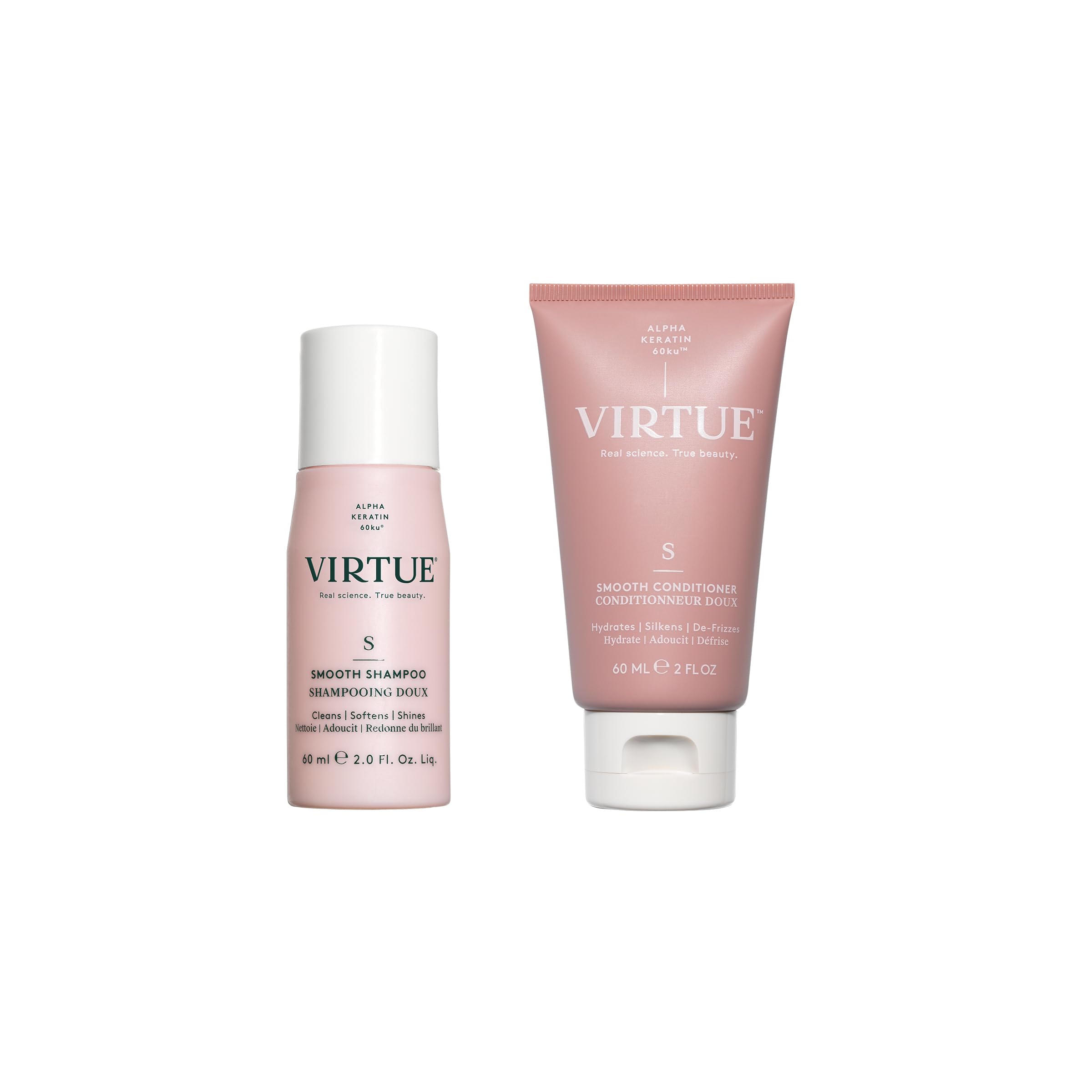 Emballage élégant du duo lissant Virtue, pratique pour rangement.