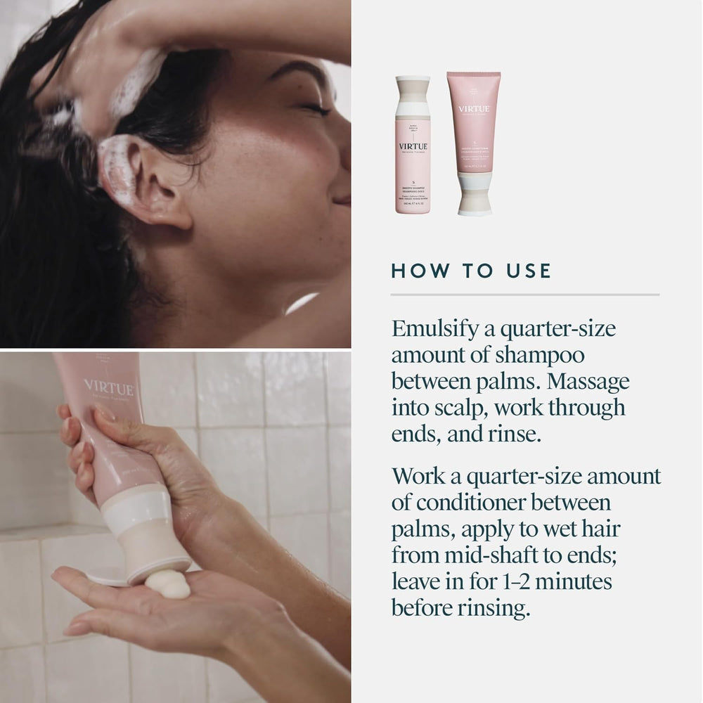 Routine quotidienne avec Virtue Duo Lissant pour teint homogène.