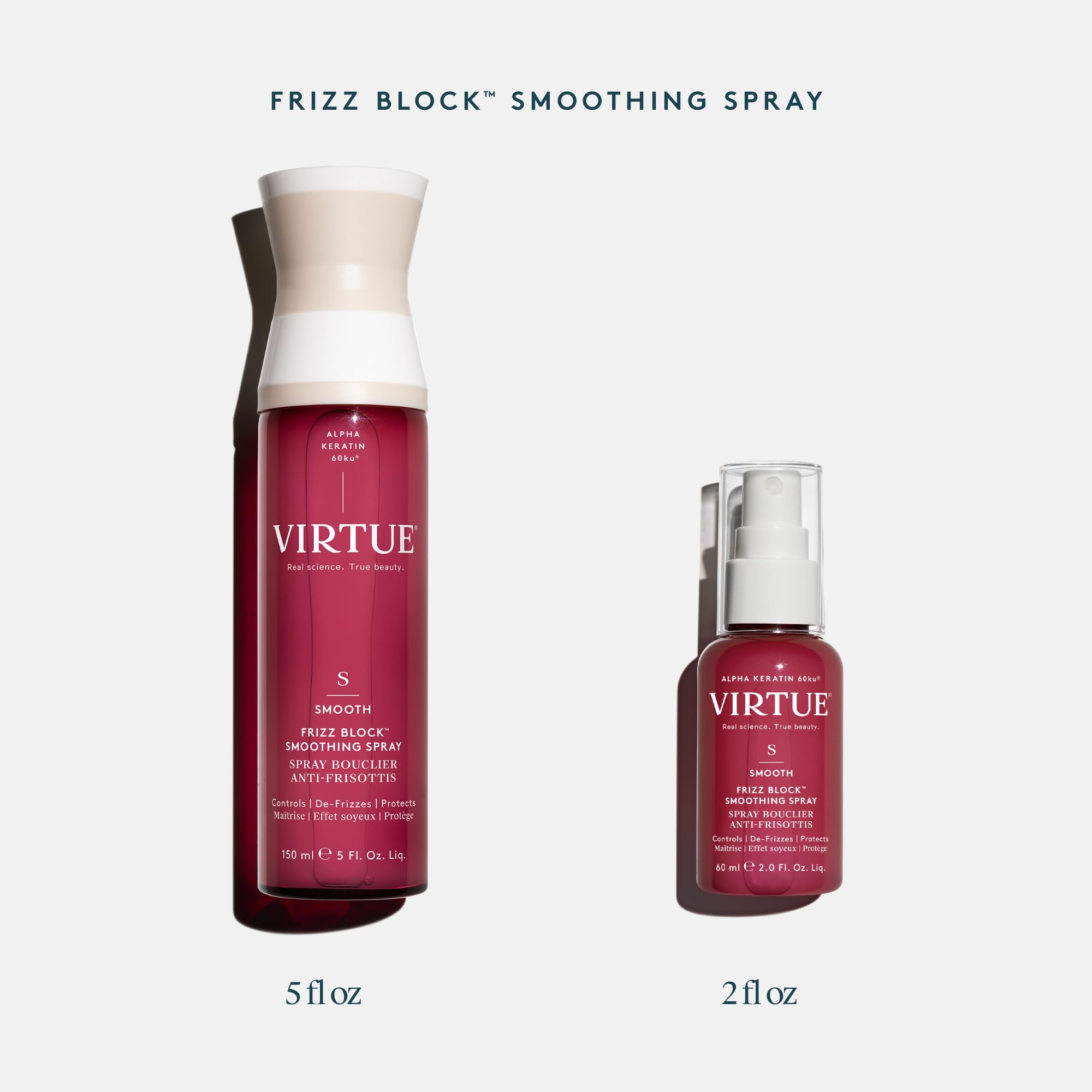 VIRTUE Frizz Block Spray: adecuado para cabello teñido y químicamente tratado.