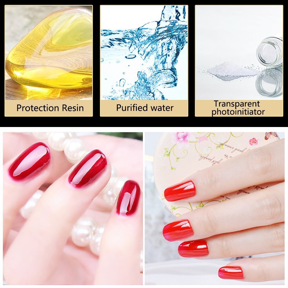 Vishine manos con uñas brillantes y aspecto cuidado.