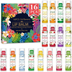 VISRIE bálsamo labial set de 16 sabores para hidratación diaria.