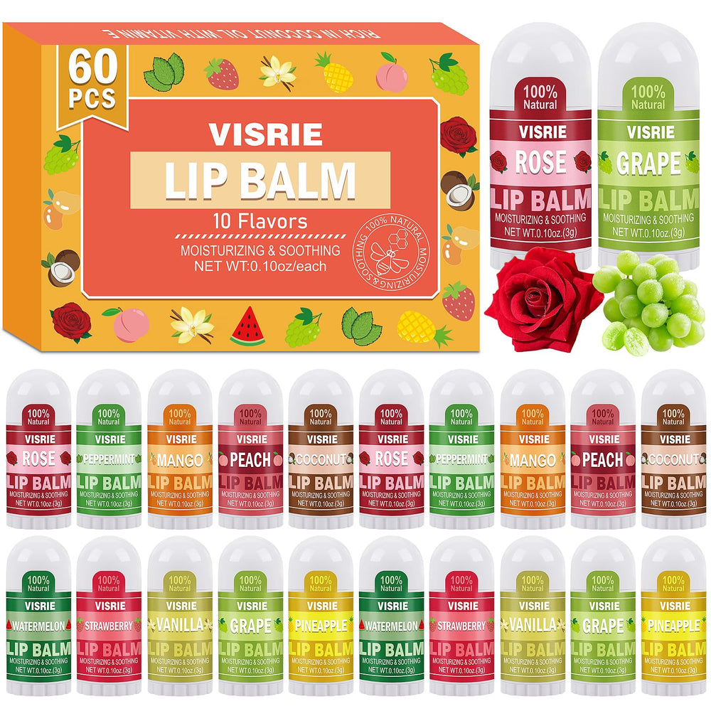 VISRIE bálsamo labial mini sabor manzana, hidratación suave para labios secos durante todo el día.