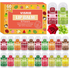 VISRIE bálsamo labial mini sabor manzana, hidratación suave para labios secos durante todo el día.
