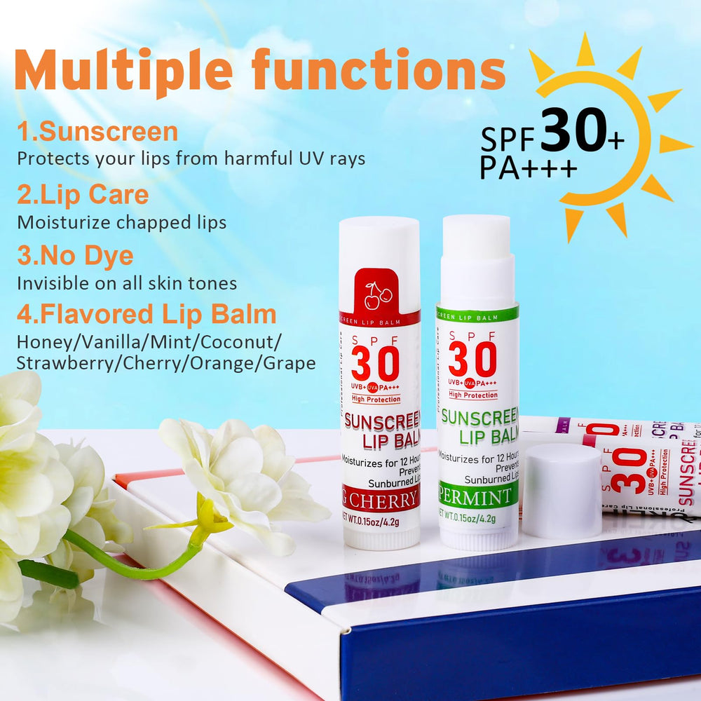 VISRIE SPF30 bálsamo labial, diseño compacto para bolso-playa.