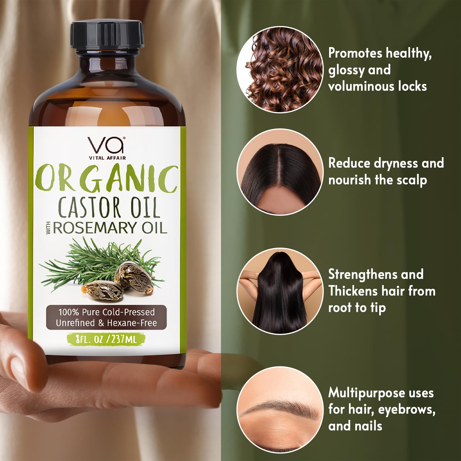VITAL AFFAIR: etiqueta clara del producto y su branding en enfoque