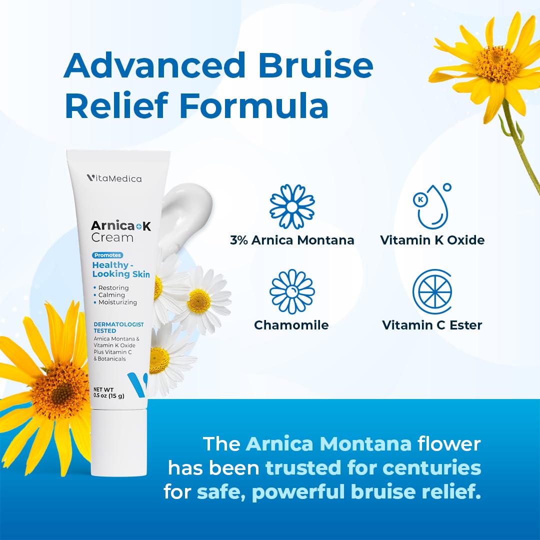 VitaMedica Arnica y vitamina K crema post-procedimiento: ayuda a suavizar enrojecimiento.