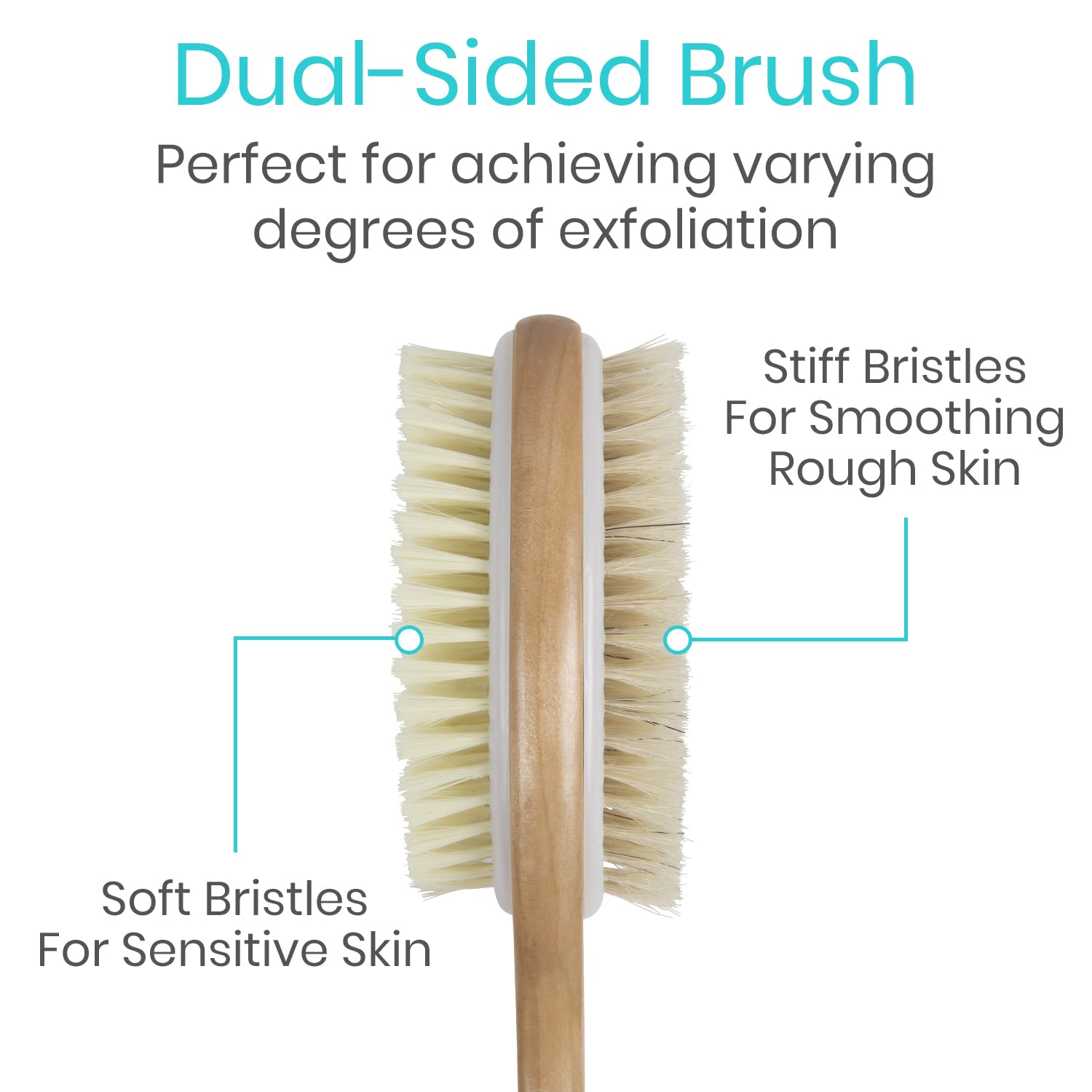 Cepillo Vive de ducha de doble cara para exfoliar y limpiar