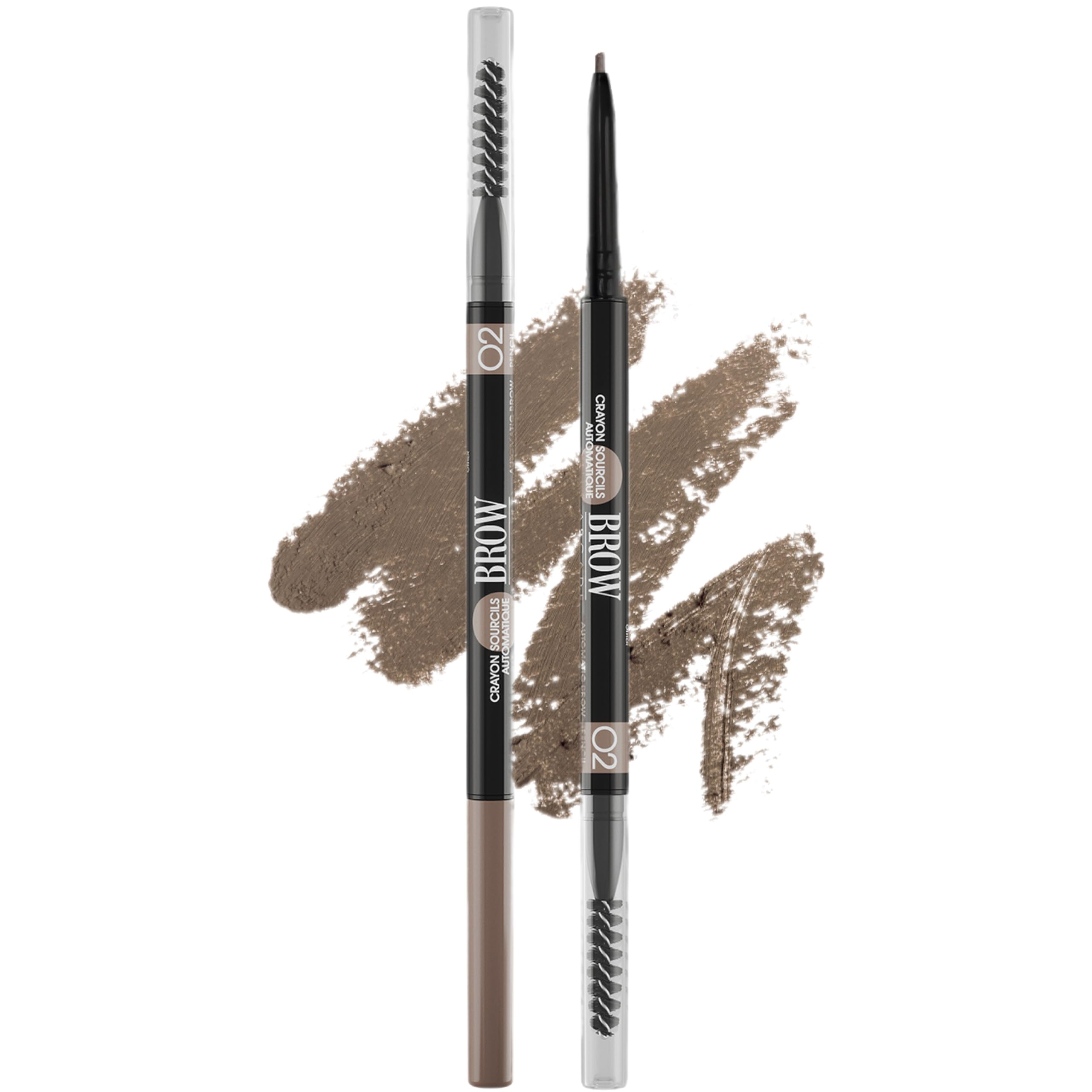Vivienne Sabó Brow Arcade – lápiz micro-definer 02 Chocolate Brown para trazos realistas y definidores.