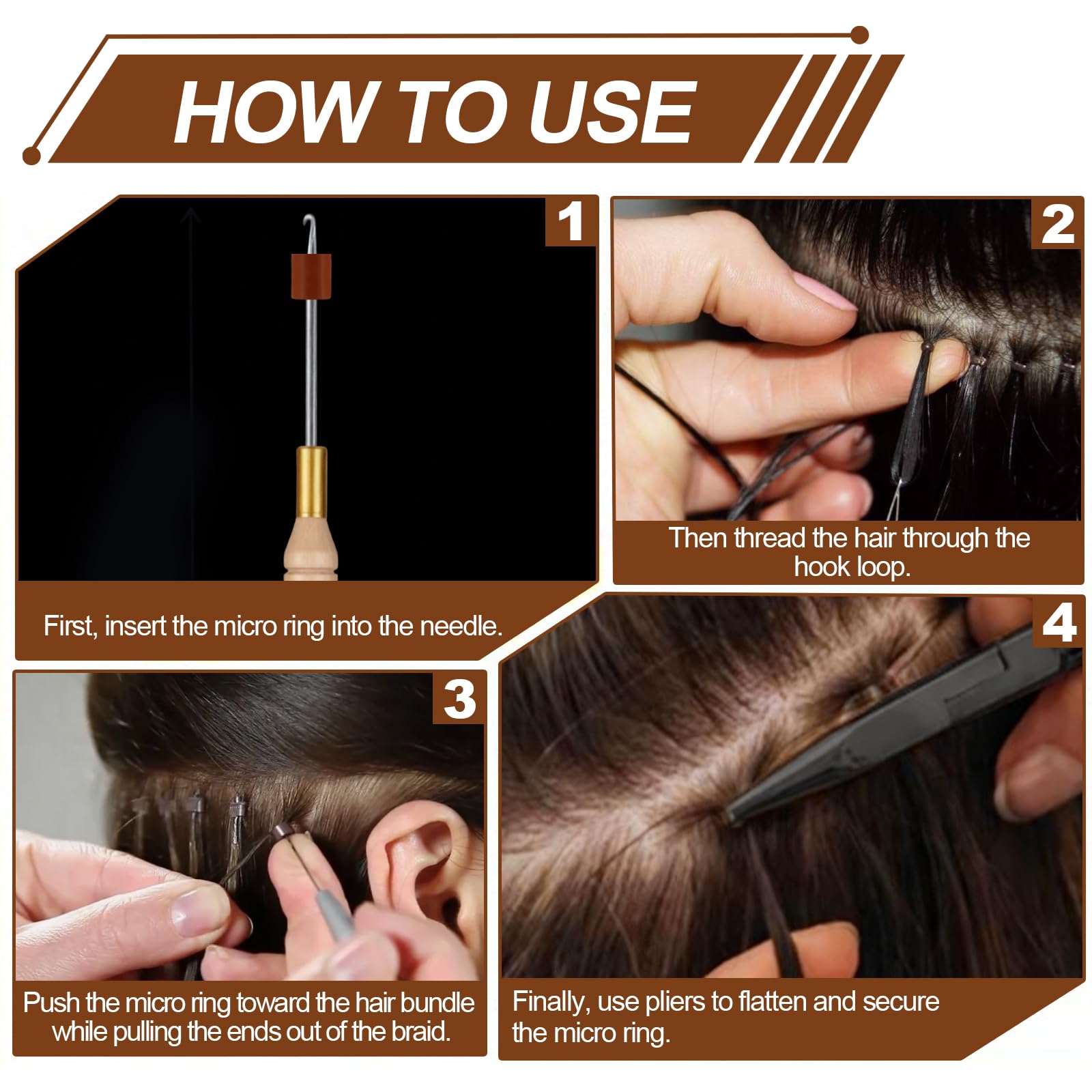 Uso discreto y natural para extensiones con acabado casi invisible.