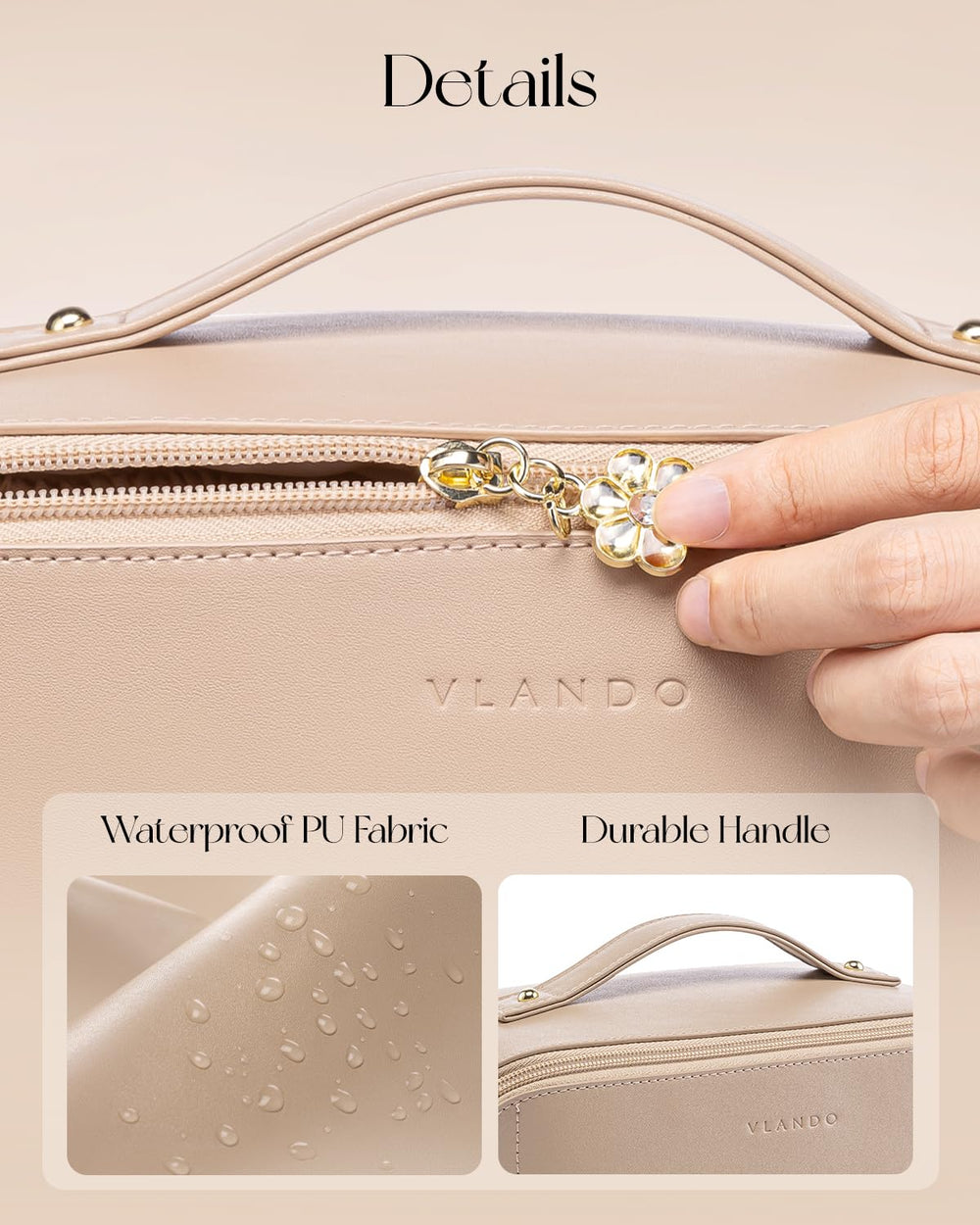 Vlando bolsa con divisor transparente para mantener orden y evitar mezclas