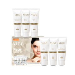 VLCC Pearl Facial Kit aplicación ritual para renovar la piel con cuidado consciente.