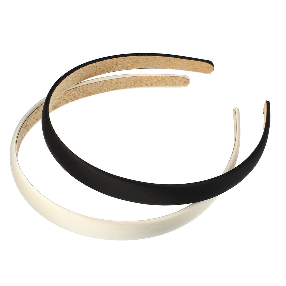 VOCOSTE diadema satin beige, vista frontal, ideal para estilo diario.