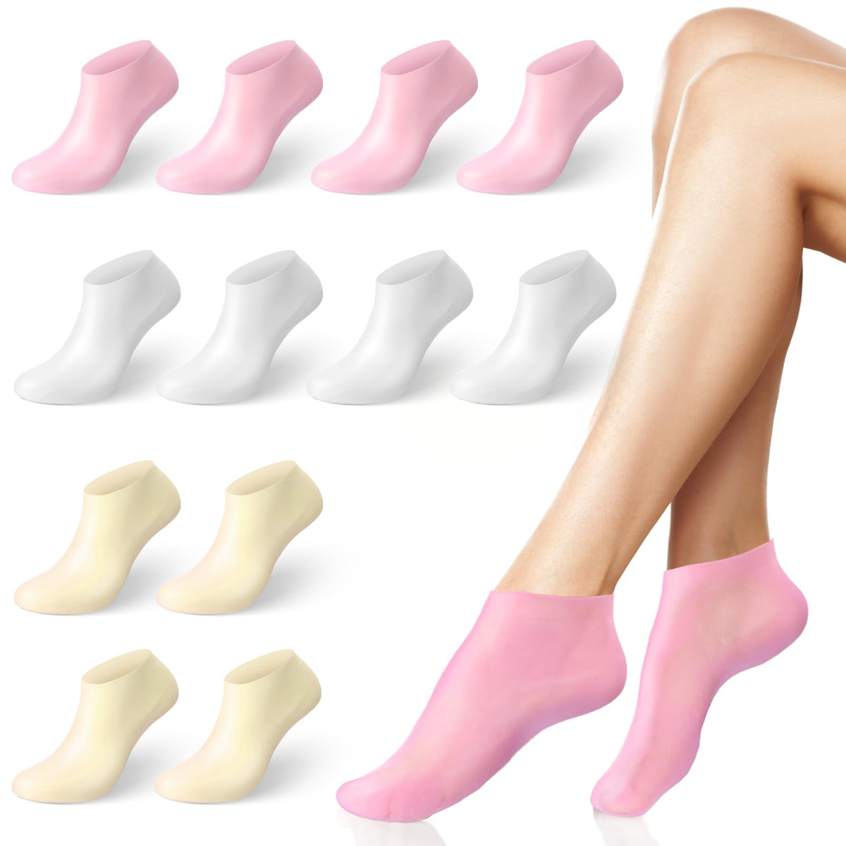 Vodolo calcetines de silicona para pies secos, hidratan y suavizan la piel.
