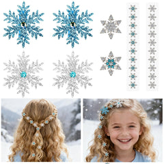 Vodolo pinza copo de nieve blanco grande para peinado elegante.